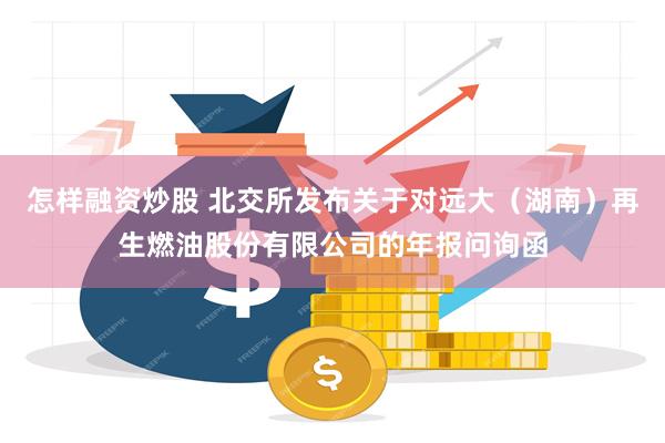 怎样融资炒股 北交所发布关于对远大(湖南)再生燃油股份有限公司的年报问询函