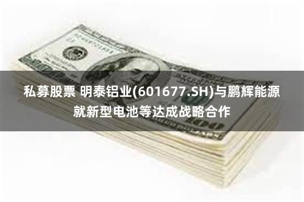 私募股票 明泰铝业(601677.SH)与鹏辉能源就新型电池等达成战略合作